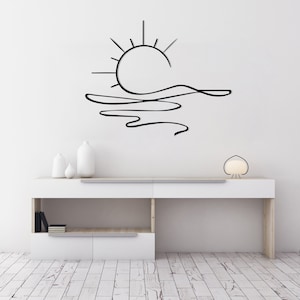 Decorate your home or garden with the Sunshine Metal Sign – handcrafted sun metal wall art with a sea sparkle design, perfect for indoor and outdoor spaces.