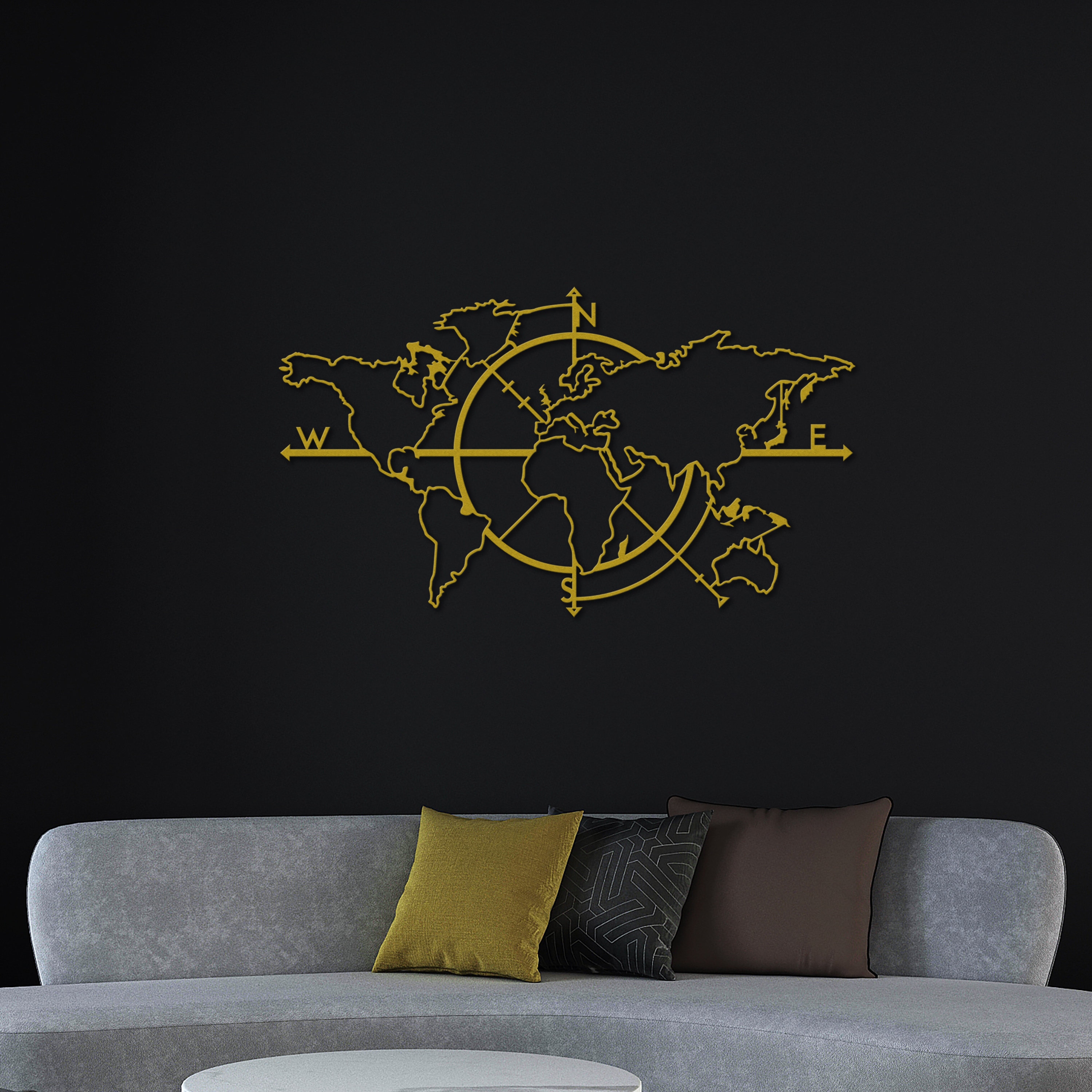 Map of Life Metal World Map Metal Wall Decor Metal Wall Etsy