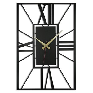 Roman Large Wall Clock / Rectangle Farmhouse Wall Clock / Rustic Wall ...