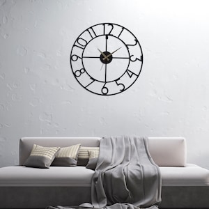 Aesthetic Design Metal Wall Clock Metal Wall Decoration for Home Office, Room. Art Work Wall Art Metal Wall Art 60x60 cm24x24 inches image 5