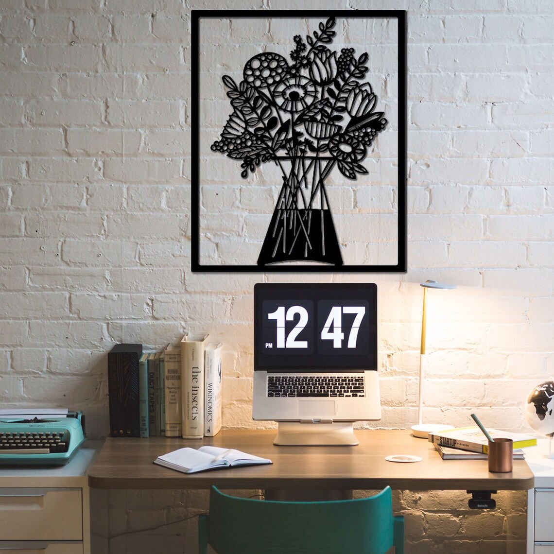 Vase of Flower Metal Wall Decor Flowers Art Decor 3D Metal Etsy