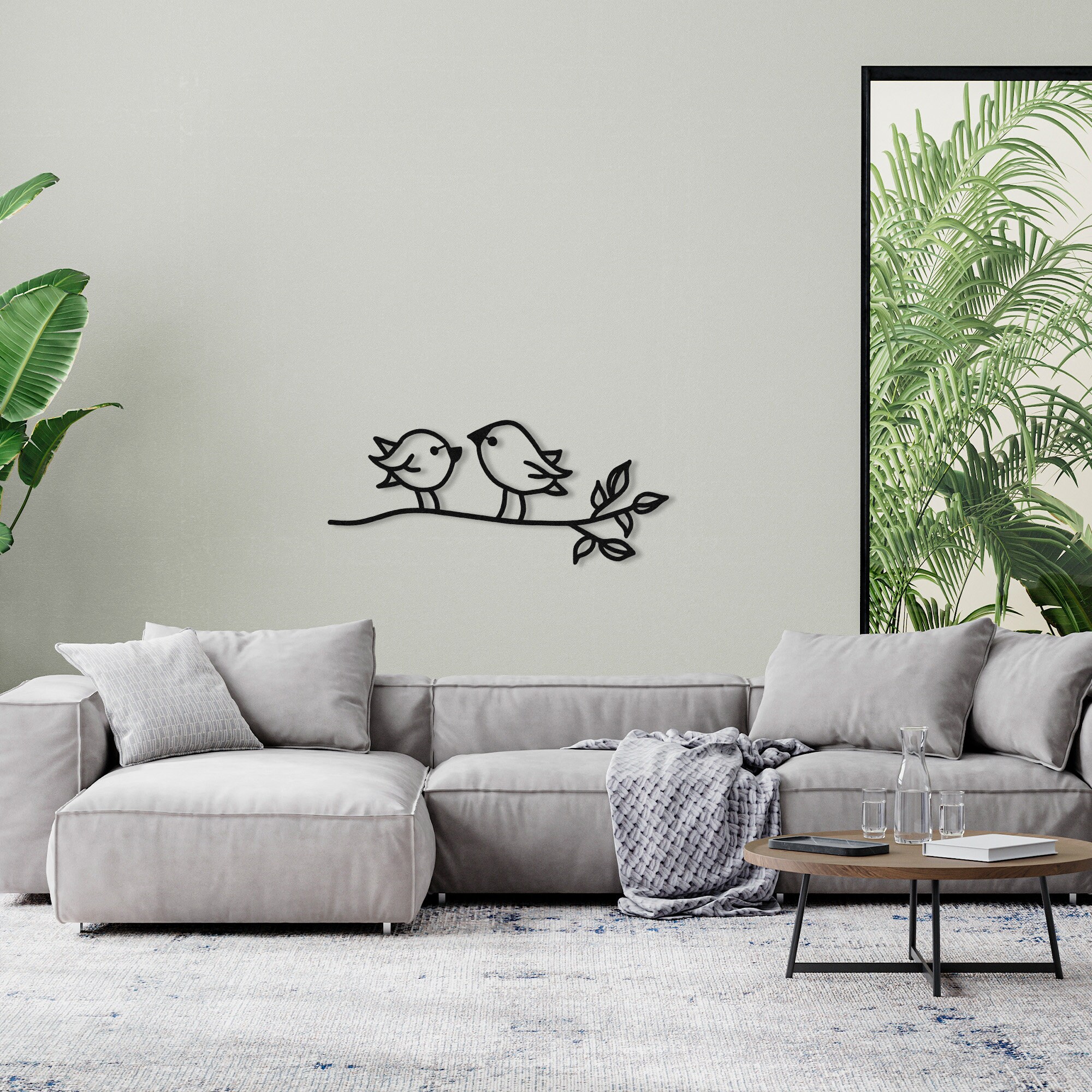 Metal Birds on a Branch Wall Art: Modern Home and Garden Decor - Etsy UK