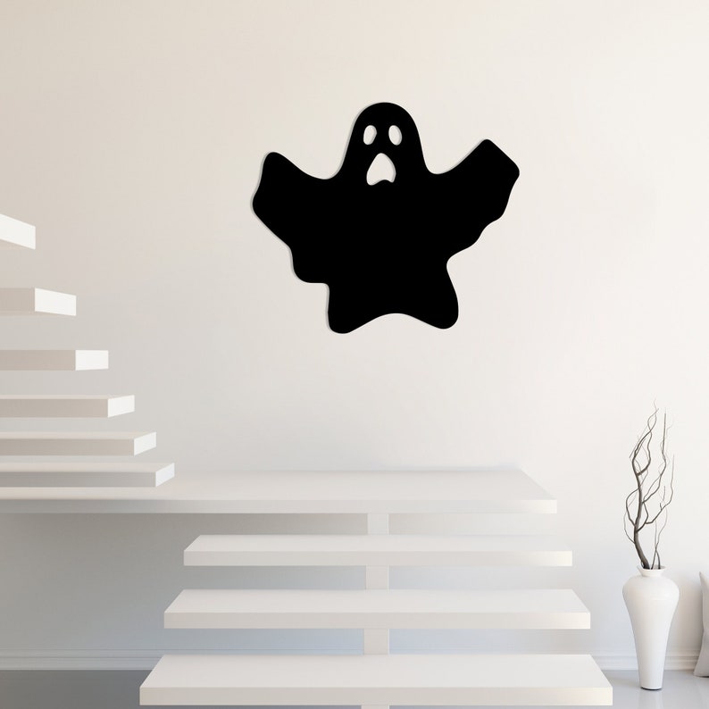 Ghost Metal Wall Art, Halloween Outdoor Home Decor Gothic Ghost Mask