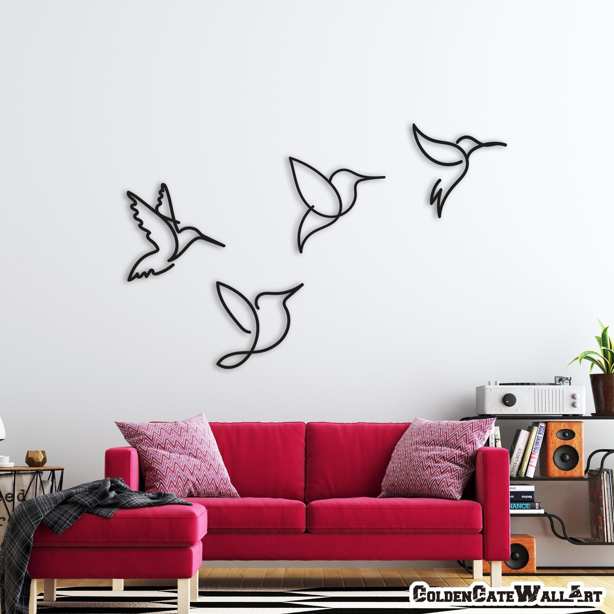 Flock of Birds Metal Wall Art: Modern Bird Wall Set Home Decor - Etsy ...