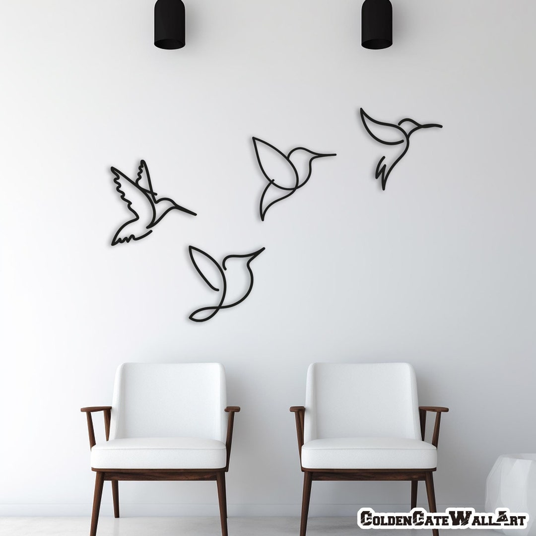 Flock of Birds Metal Wall Art, Metal Bird Wall Set Laser Cut Metal Sign ...