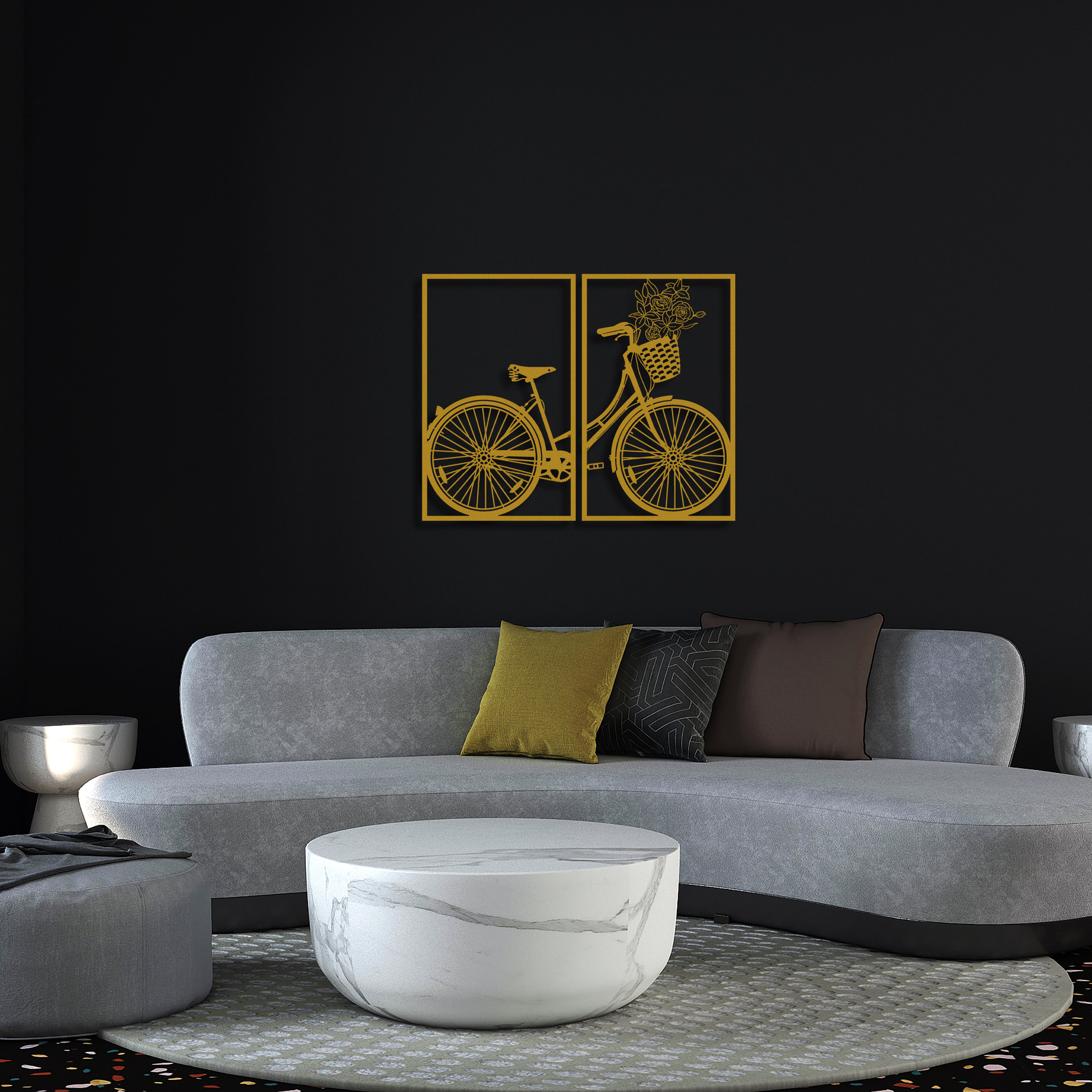 Bike Metal Wall Decor Bicycle Metal Wall Art Decor 3D Metal Etsy