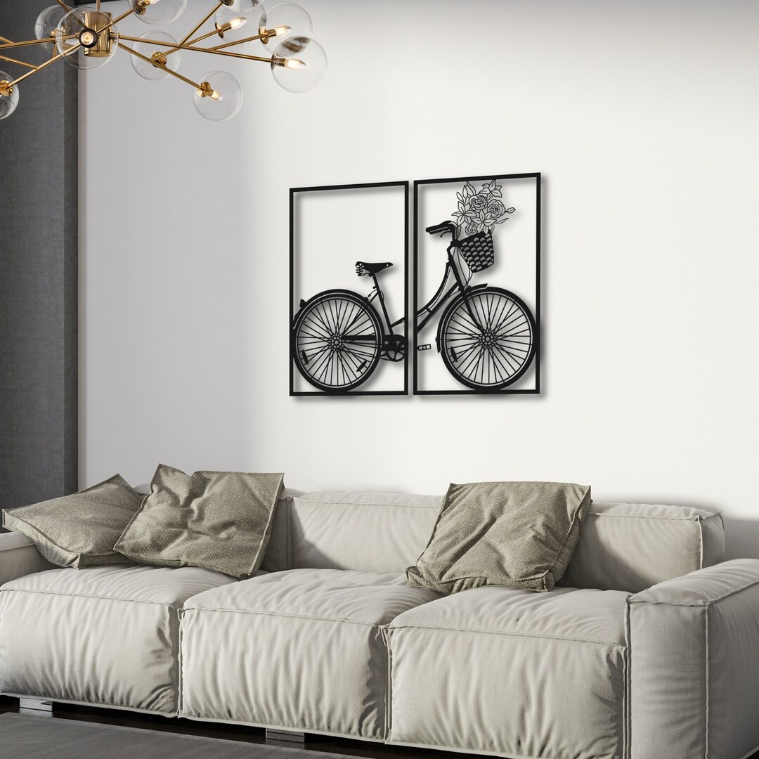 Bike Metal Wall Decor Bicycle Metal Wall Art Decor 3D Metal - Etsy