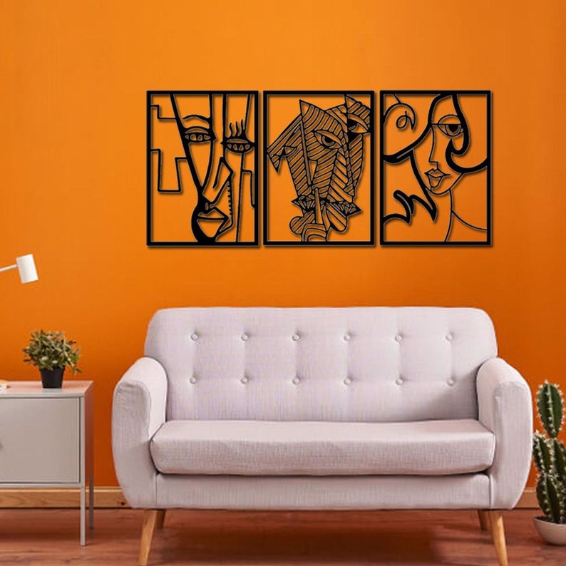 Modern Art Metal Wall Decor Metal Art Decor 3D Metal Wall Etsy