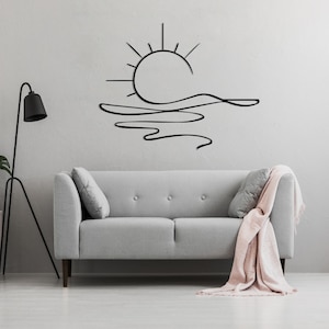 Each sign is made from durable, weather-resistant metal, making it perfect for both indoor and outdoor use. The sunrise view design adds a relaxing and uplifting vibe to gardens, porches, living rooms, and balconies alike.