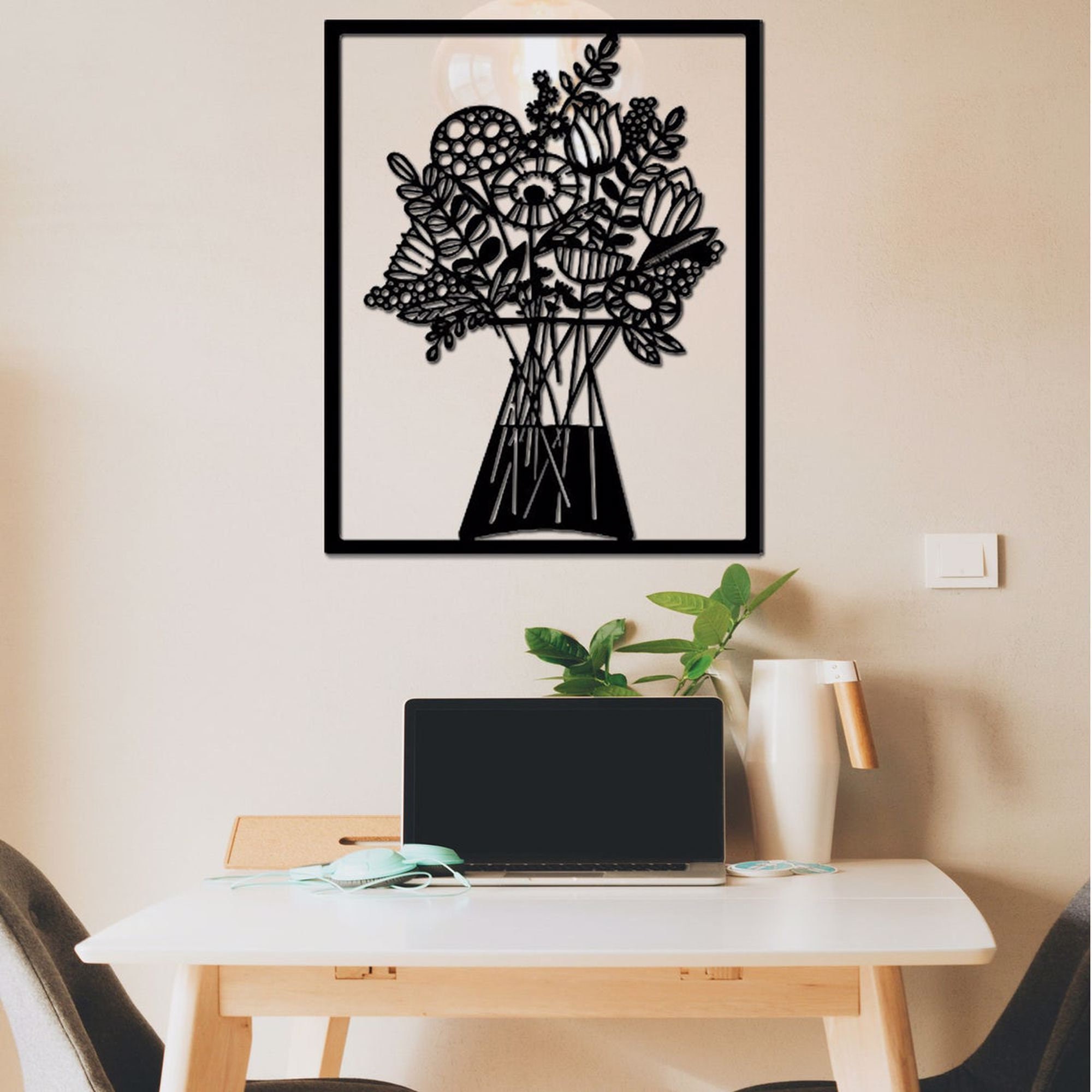 Vase of Flower Metal Wall Decor Flowers Art Decor 3D Metal Etsy