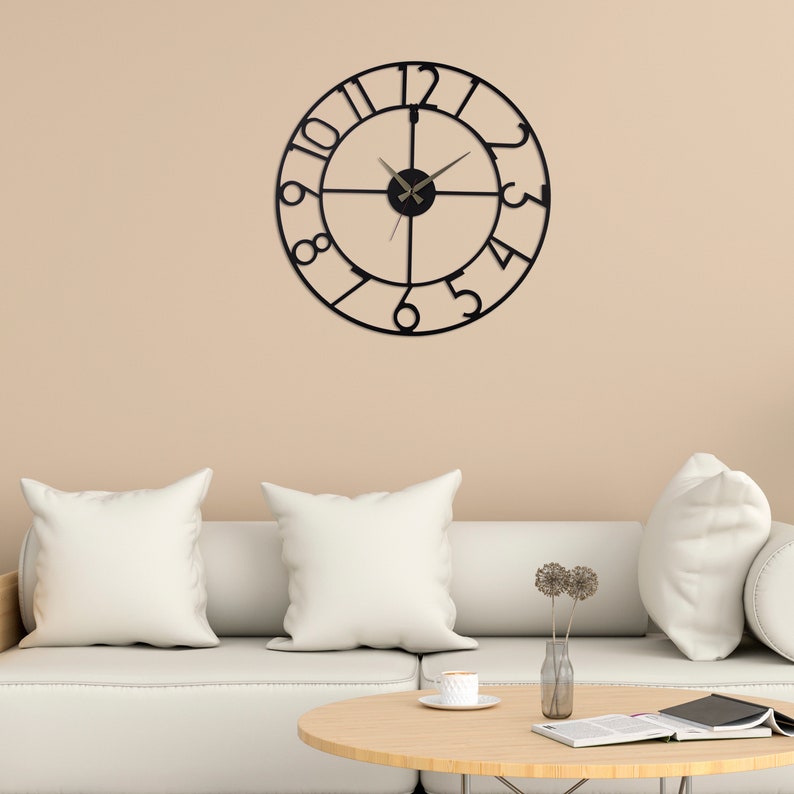 Aesthetic Design Metal Wall Clock Metal Wall Decoration for Home Office, Room. Art Work Wall Art Metal Wall Art 60x60 cm24x24 inches image 8