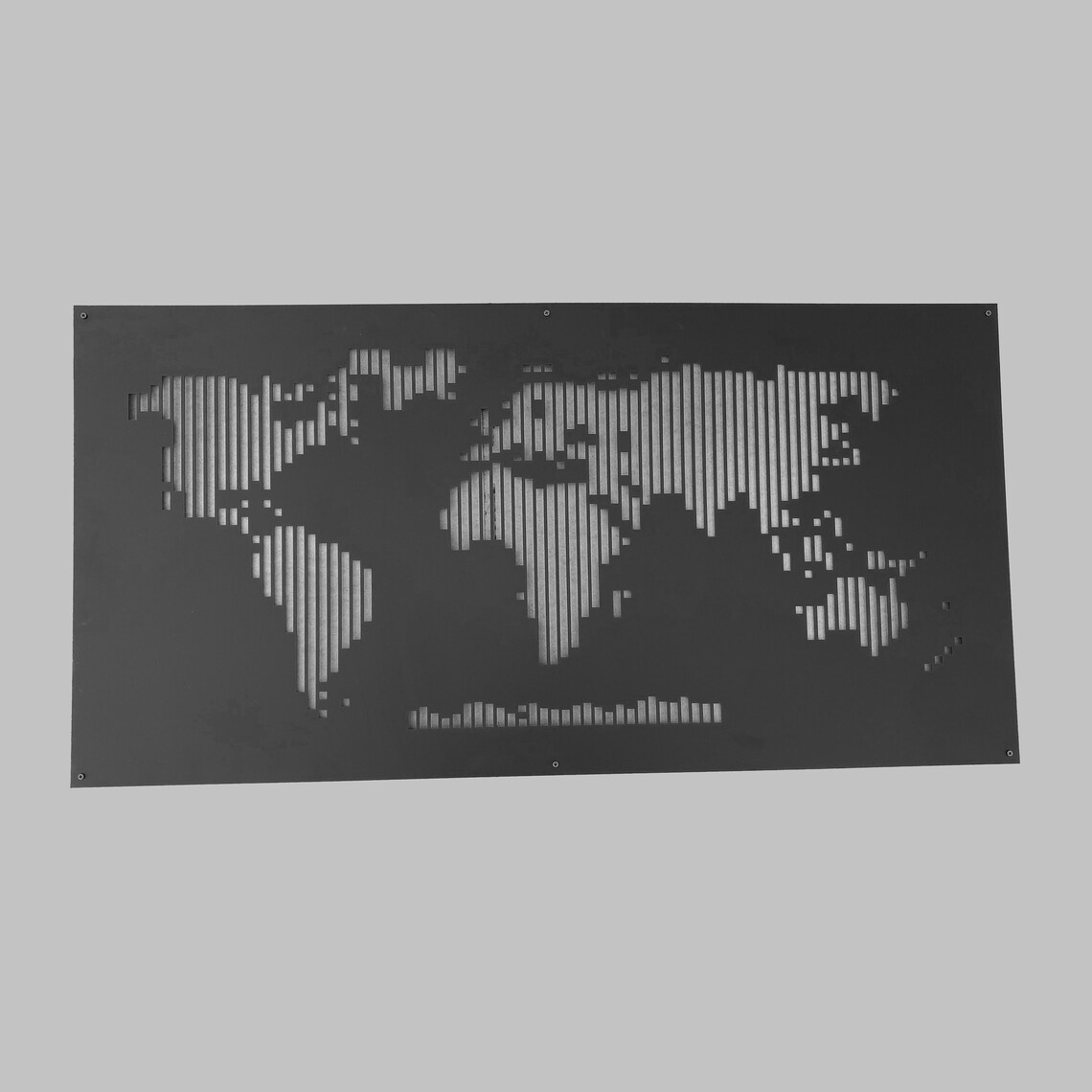 XL World Map Metal Wall Decor Metal World Map World Map Wall Etsy