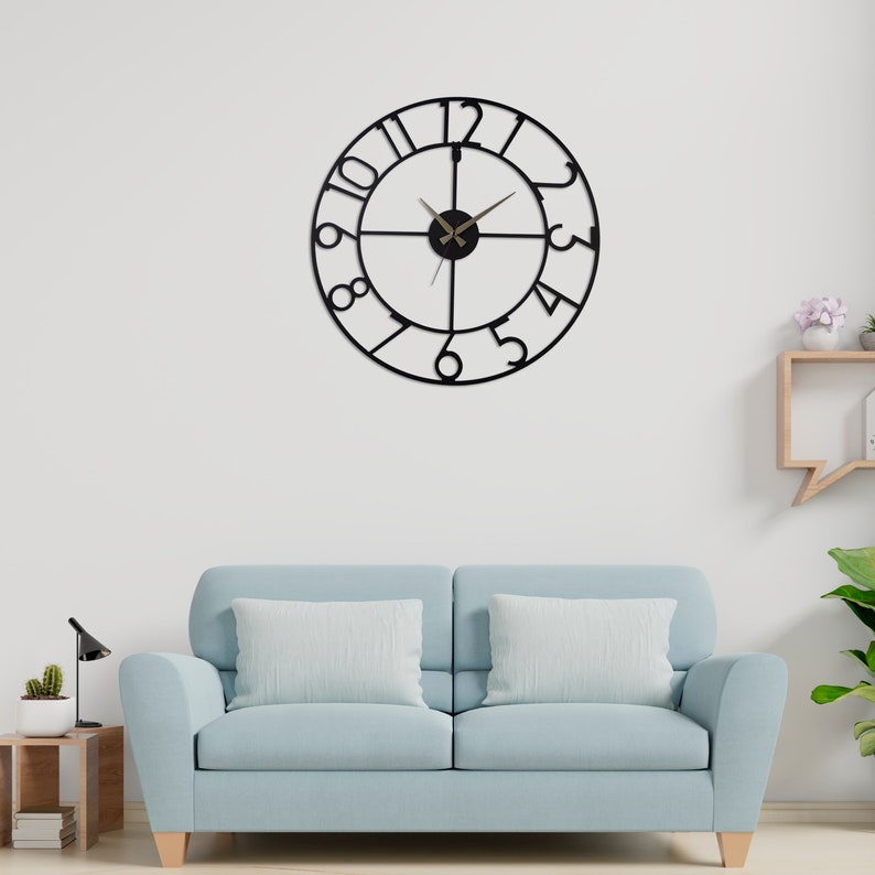 Aesthetic Design Metal Wall Clock Metal Wall Decoration for Home Office, Room. Art Work Wall Art Metal Wall Art 60x60 cm24x24 inches image 4