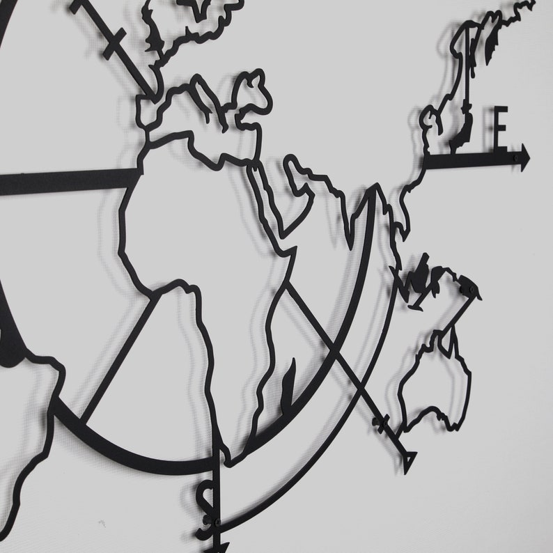 Map of Life Metal World Map Metal Wall Decor Metal Wall Etsy