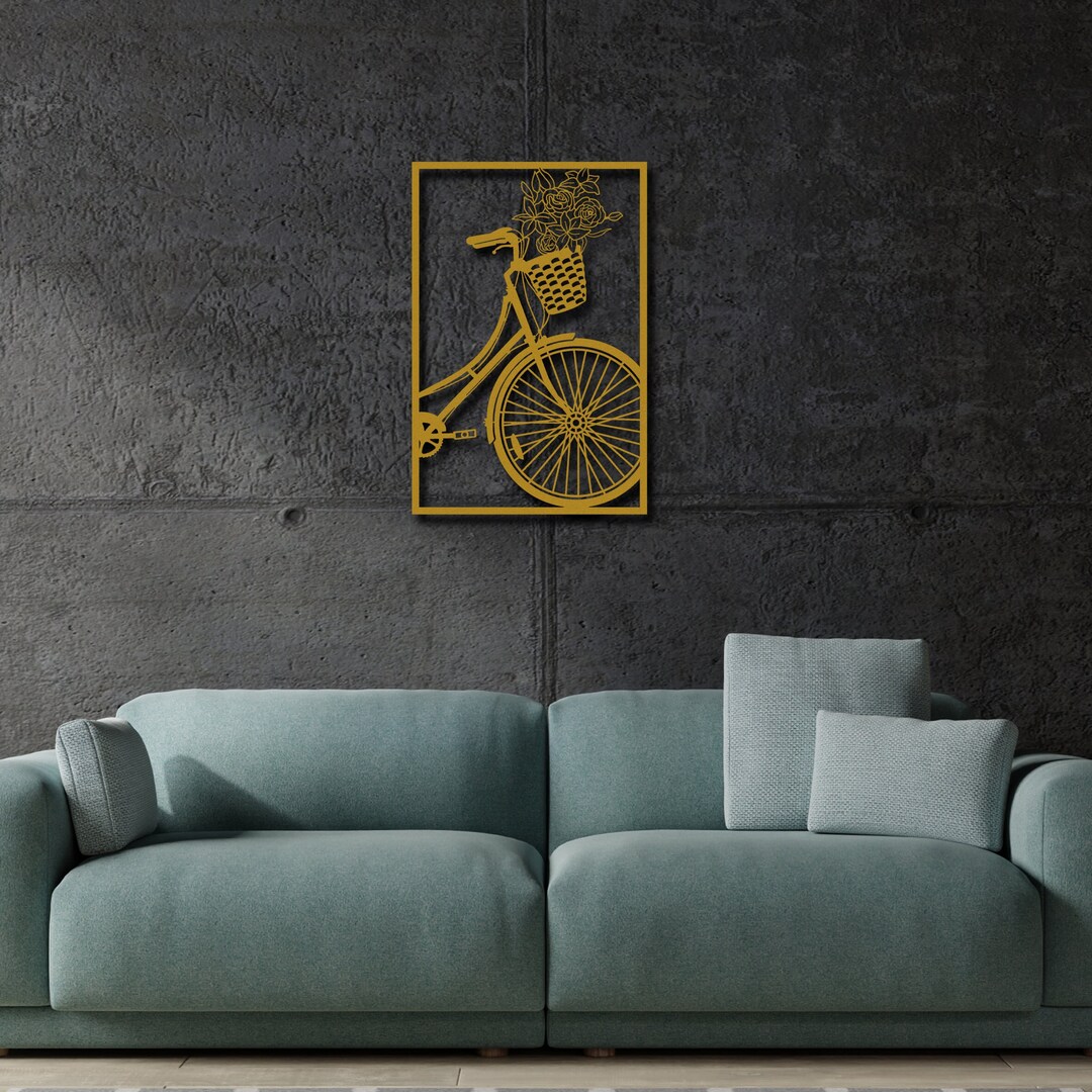 Bike Metal Wall Decor Bicycle Metal Wall Art Decor 3D Metal Wall Decor