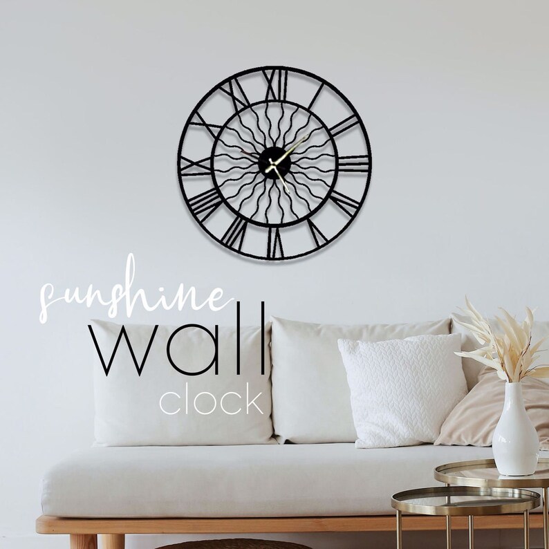 Sunshine Metal Wall Clockmetal Wall Decor You Are My Etsy