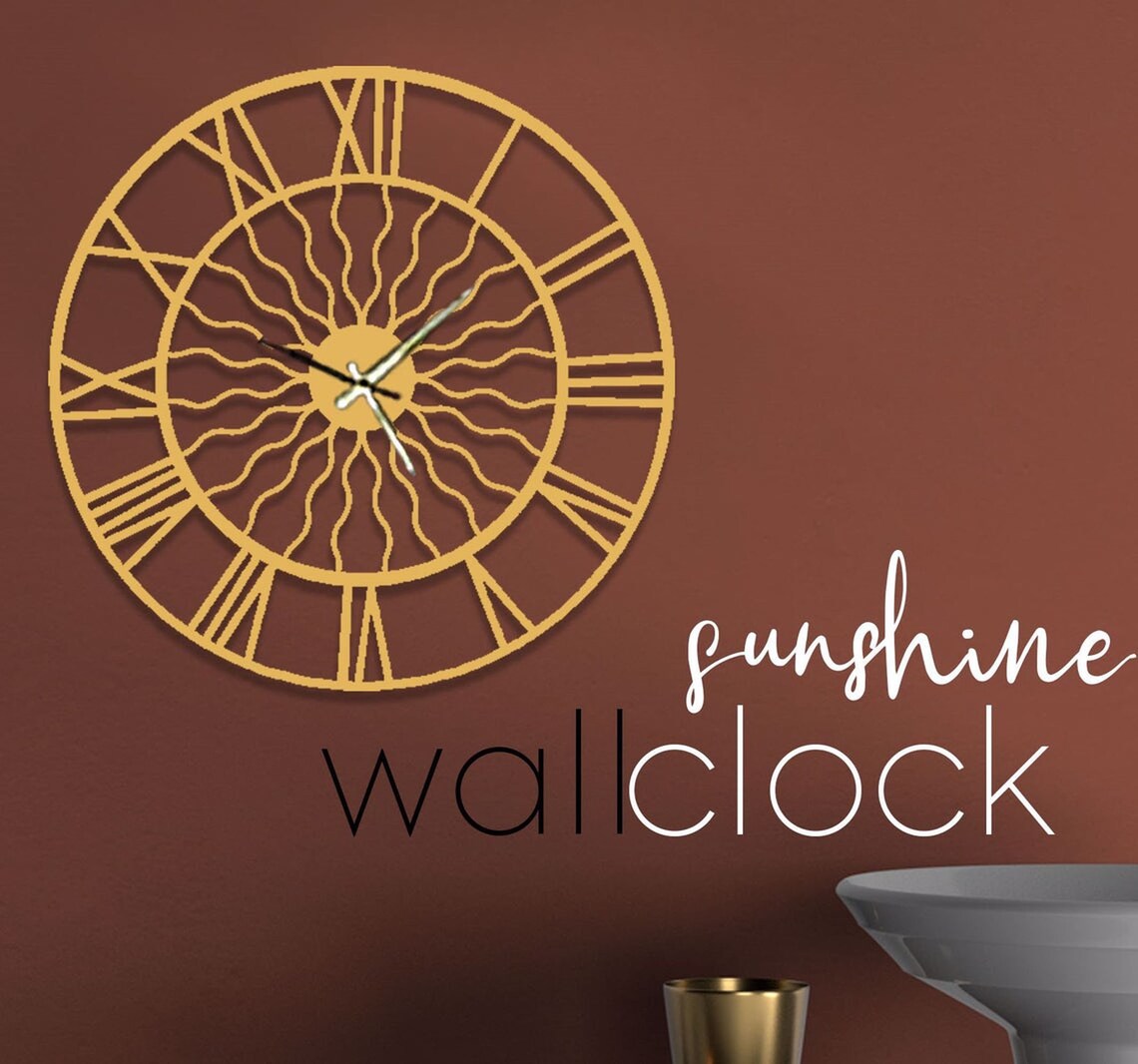 Sunshine Metal Wall Clockmetal Wall Decor You Are My Etsy