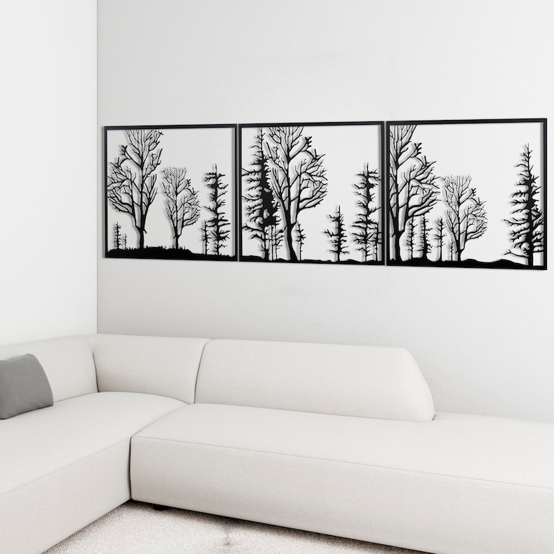 Fascinating Forest View in Nature Metal Wall Art Wall Etsy