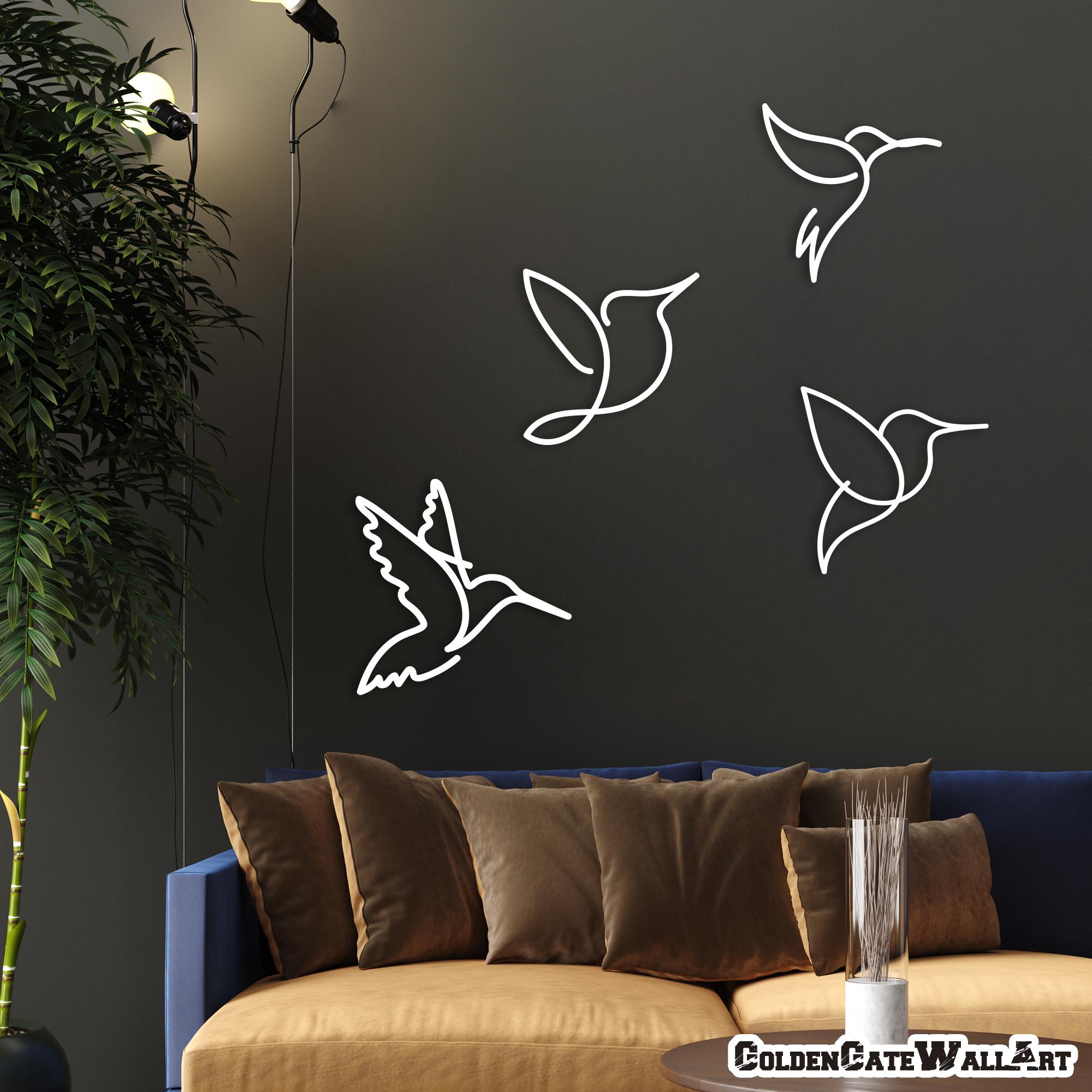 Flock of Birds Metal Wall Art: Modern Bird Wall Set Home Decor - Etsy ...