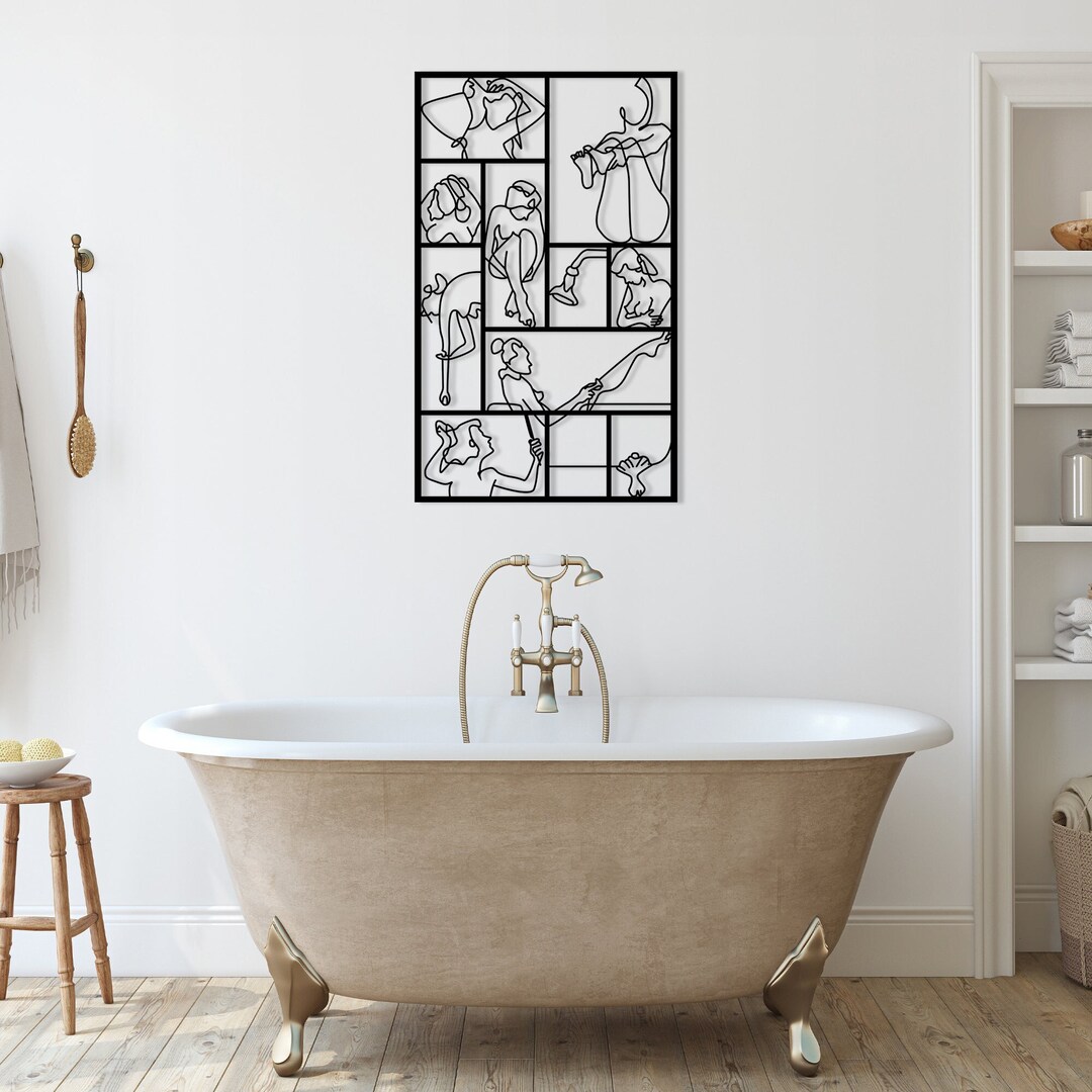 Metal Wall Decor Bathroom