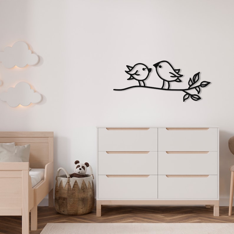 Metal Birds on a Branch Wall Art: Modern Home and Garden Decor - Etsy UK