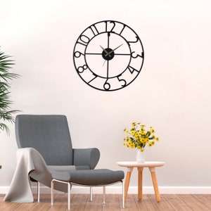 Aesthetic Design Metal Wall Clock Metal Wall Decoration for Home Office, Room. Art Work Wall Art Metal Wall Art 60x60 cm24x24 inches image 3