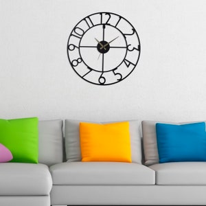 Aesthetic Design Metal Wall Clock Metal Wall Decoration for Home Office, Room. Art Work Wall Art Metal Wall Art 60x60 cm24x24 inches image 6