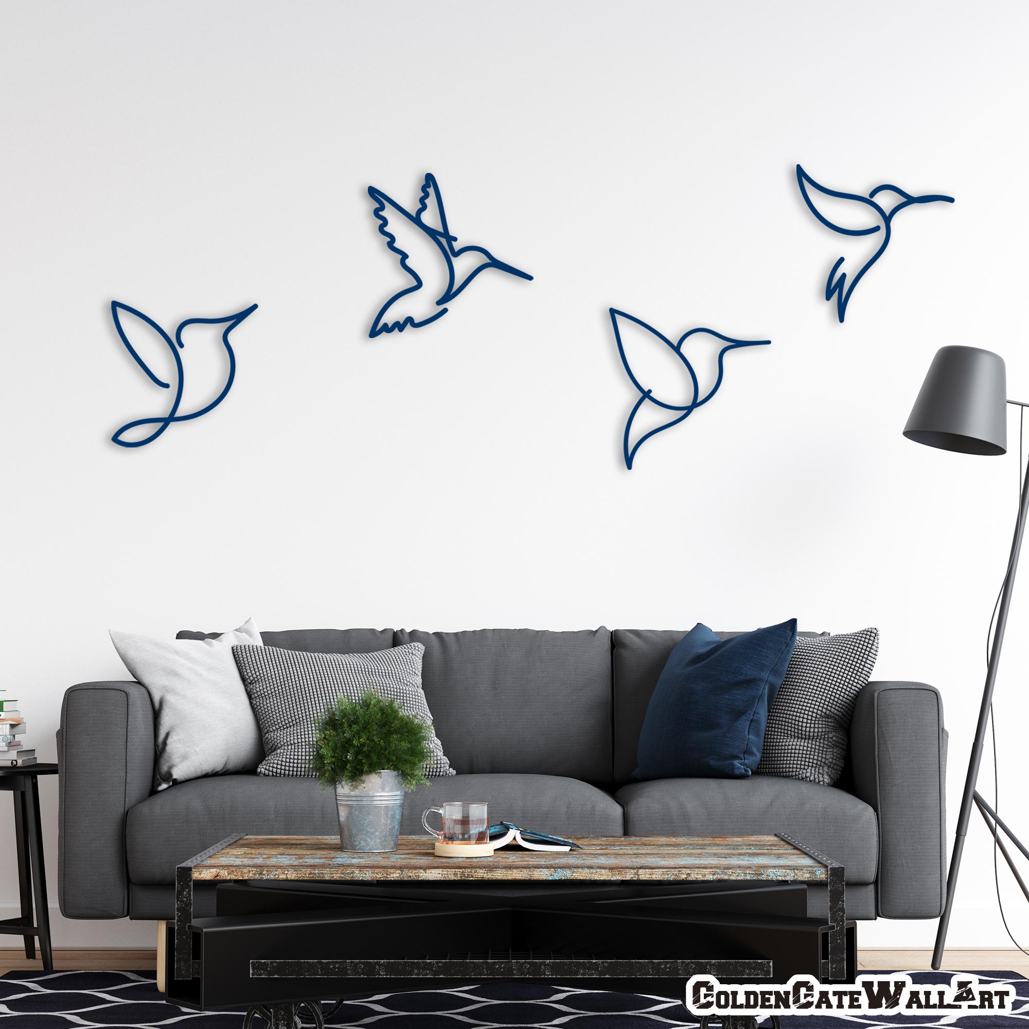 Flock of Birds Metal Wall Art: Modern Bird Wall Set Home Decor - Etsy ...