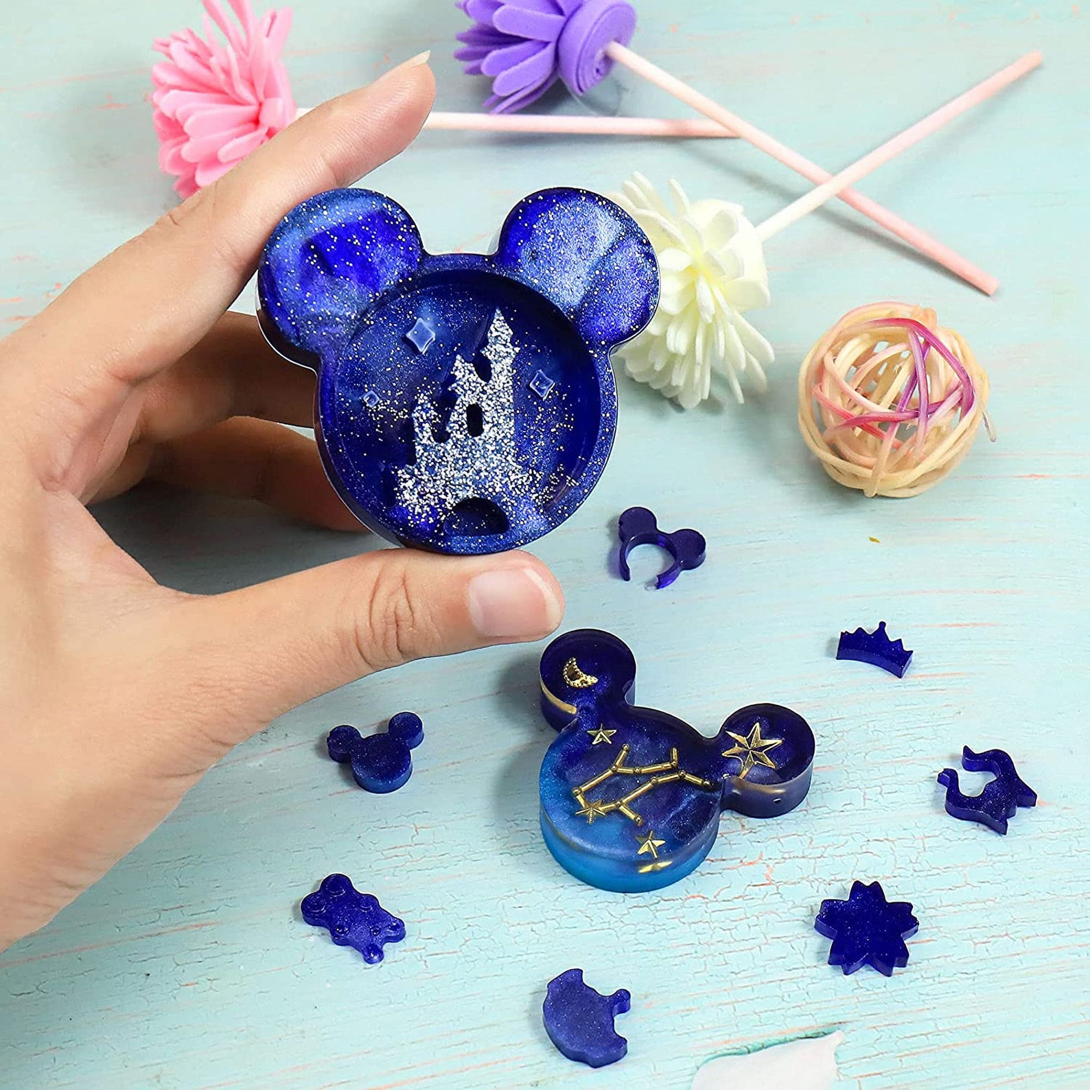 Disney Castle Resin Mold Shaker Keychain Silicone MoldDisney Etsy