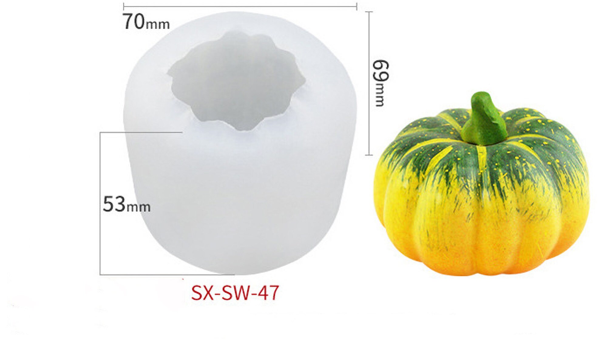 Halloween Pumpkin Candle Mold Resin Candle Mold Silicone Etsy