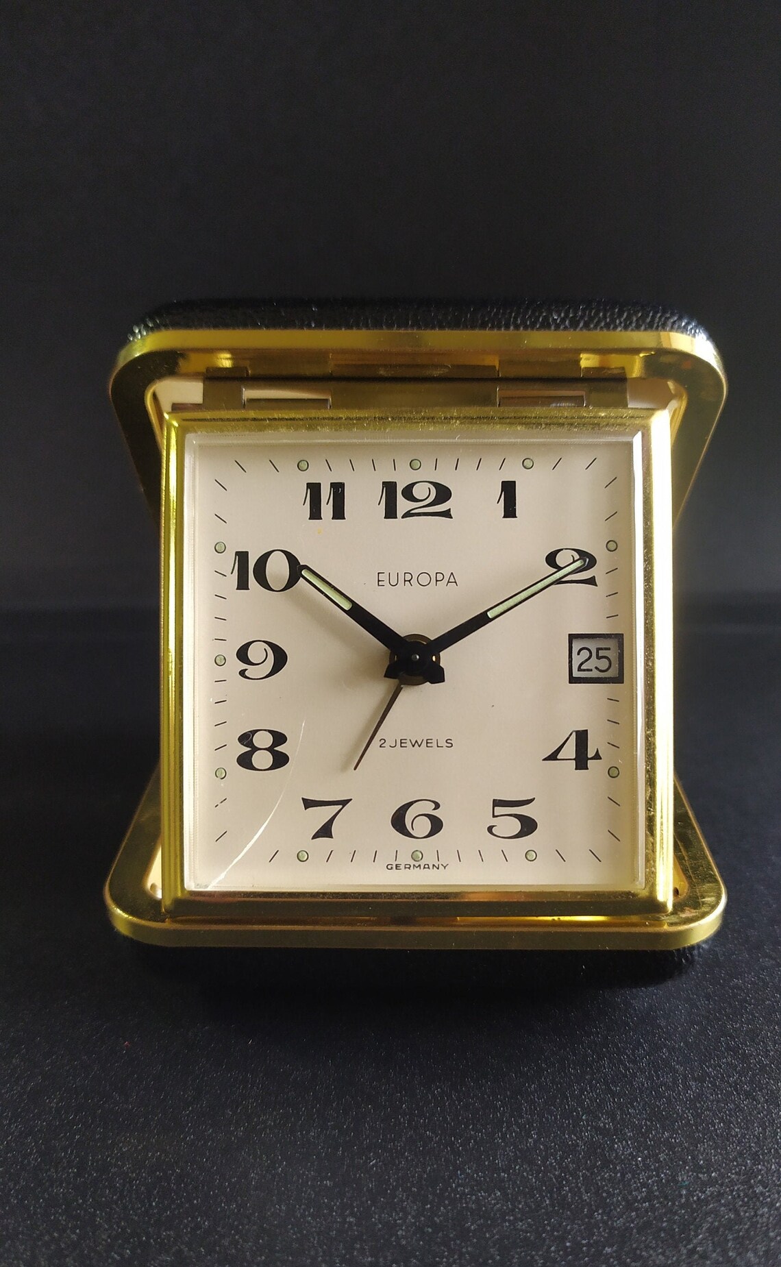 Vintage Travel Alarm Clock Europa 70s 2 Jewels Etsy