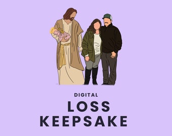 Loss Keepsake,  Miscarriage Keepsake, Funeral Portrait, Art Commission, Funeral Gift, Miscarriage Gift