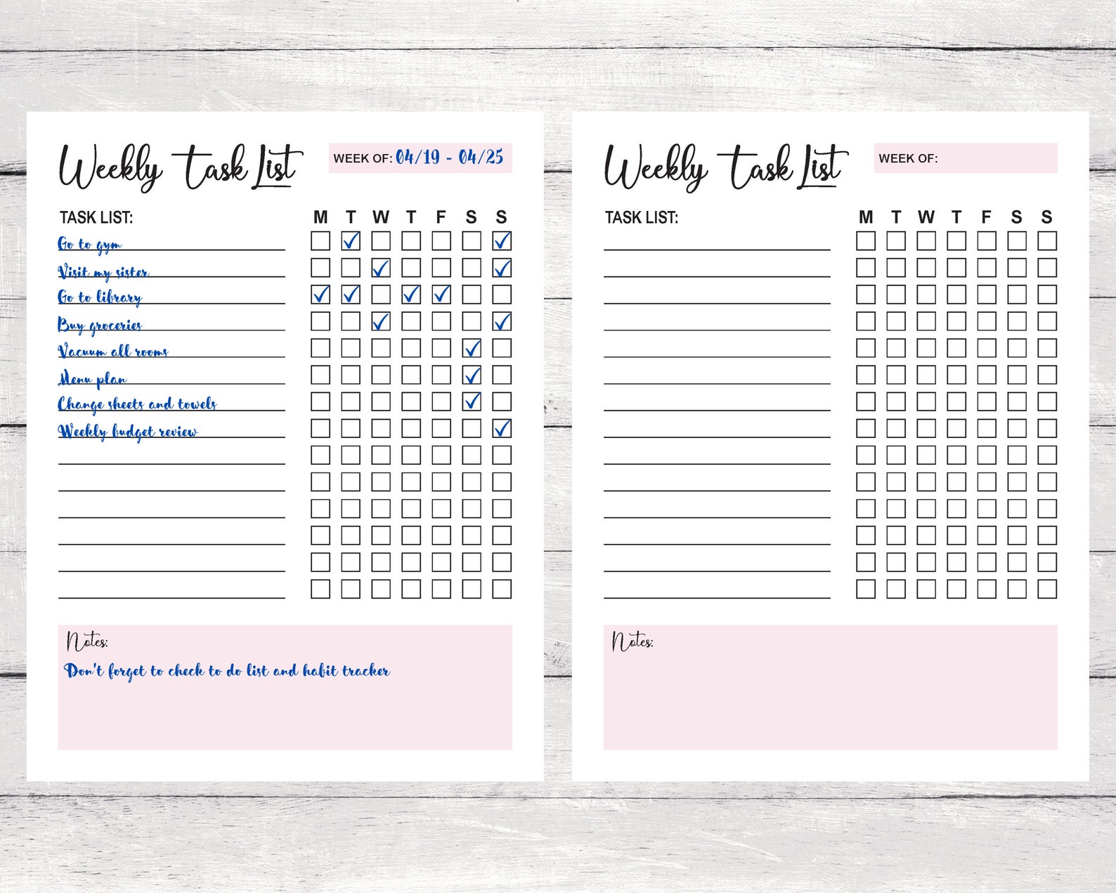 Daily Weekly Monthly Yearly Checklist Templates. Daily Routine, Weekly ...