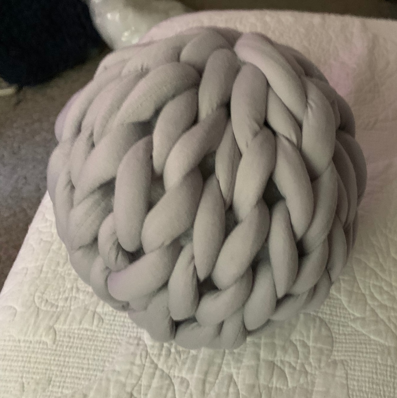 Knitted Ball Pillows Etsy