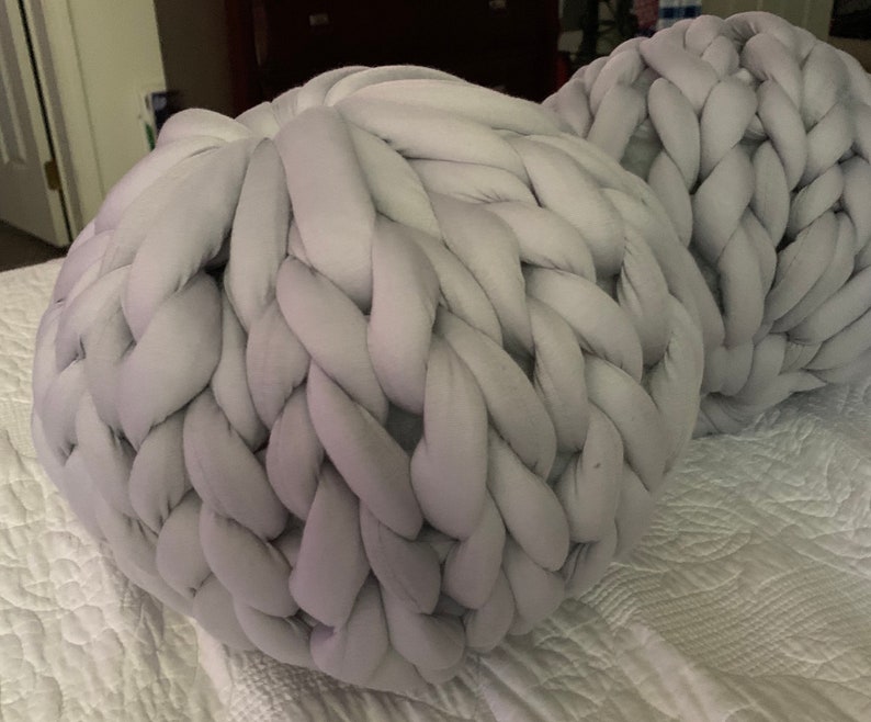 Knitted Ball Pillows Etsy