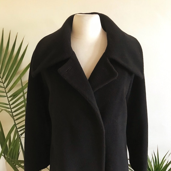 Vintage Black Dramatic Collar Hilary Radley Alpaca
