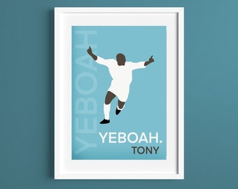 Leeds United Print - Tony Yeboah - Football Art - Print Only - LUFC - A4 - A3