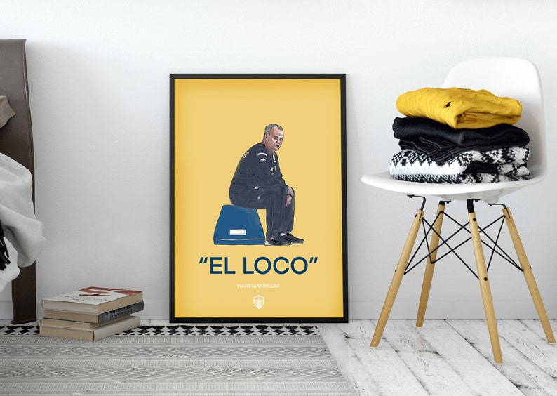 Leeds United Print Marcelo Bielsa Football Art Print - Etsy UK