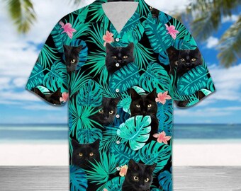 Cat Hawaiian Shirt Etsy