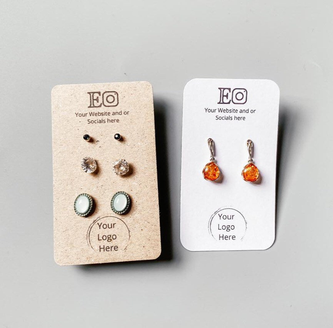 NOLITOY 400 pcs Color Printed Earrings Card Earrings Backs for Studs  Bracelet Display Earring Paper Holders Jewelry Display Cards Packaging  Cards Hair
