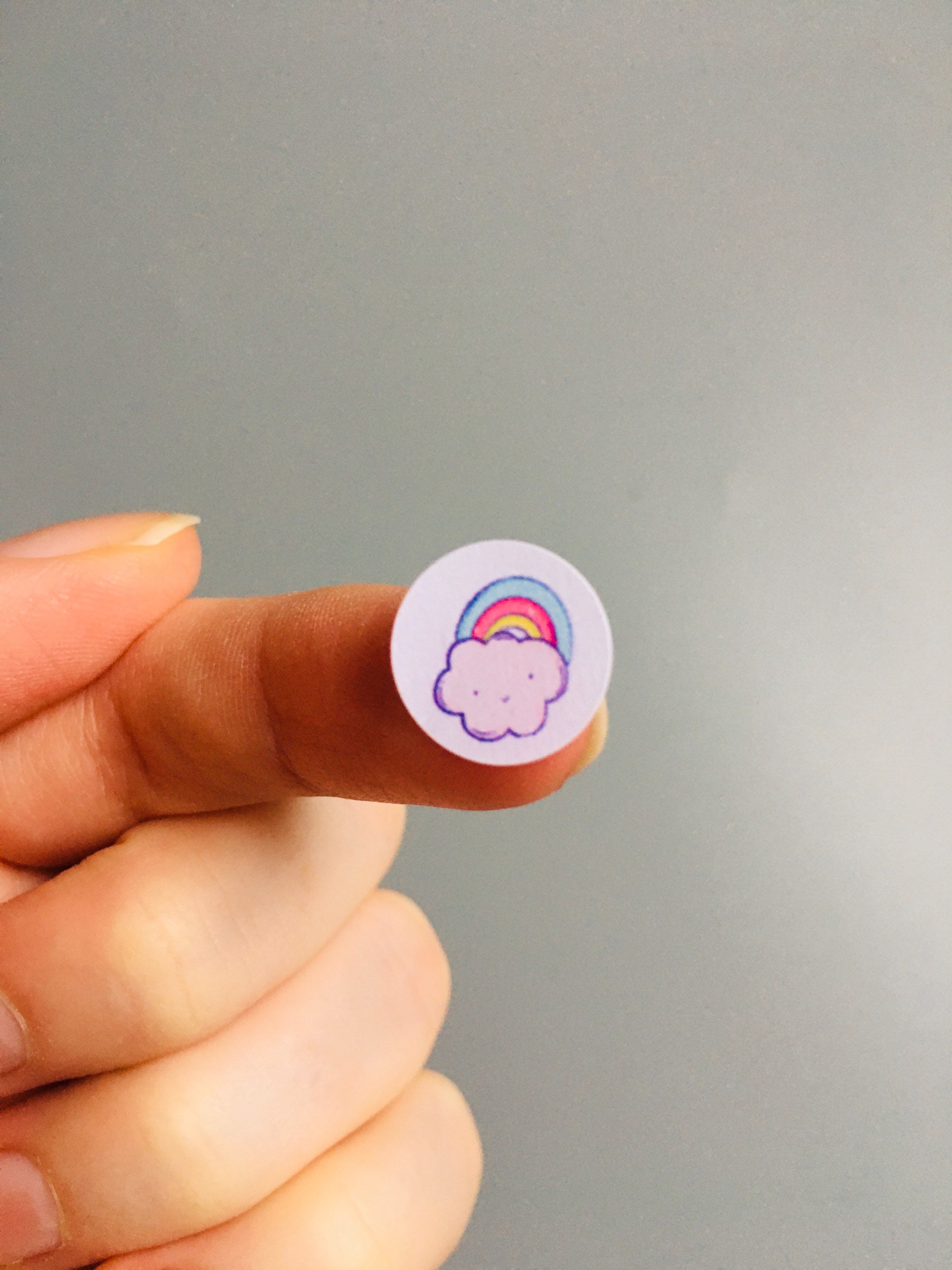Tiny Custom Stickers, Small Round Sticker Label, Bulletjournal