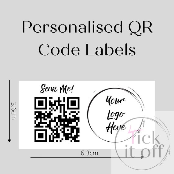 Qr Code Sticker Custom Personalised Business Labels Etsy UK