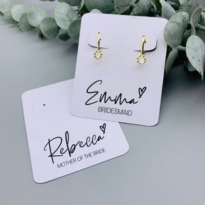 Personalised bridesmaid earring card, hoop earring card, diy bridesmaid proposal, luxury bridesmaid proposal, gifts for bridesmaid