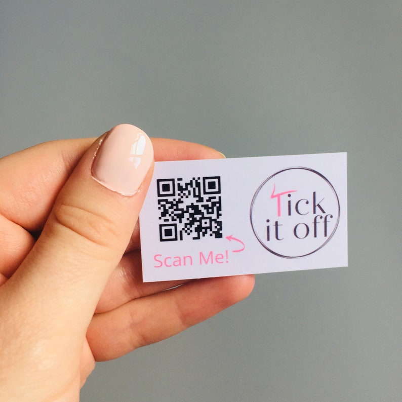Mini Qr Code Business Card Business Card Discount Code Etsy UK