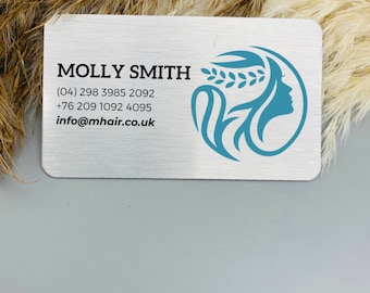 Custom metal business cards, premium business card, aluminium business card, qr code card, mini business cards, small business essentials