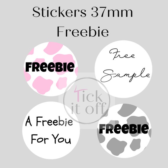 Freebie Stickers, Free Sample Sticker, Small Business Packaging