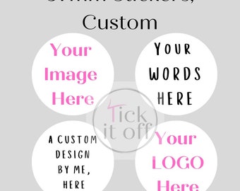 Custom round stickers, small business logo stickers, personalised business labels, round business stickers, business packaging supplies