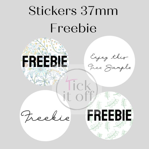 Freebie Stickers, Free Sample Sticker, Small Business Packaging