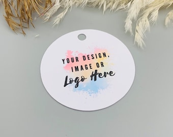 Custom Kraft tags, recycled business cards, pack, small business packaging supplies, round business cards, tags with logo, swing tags