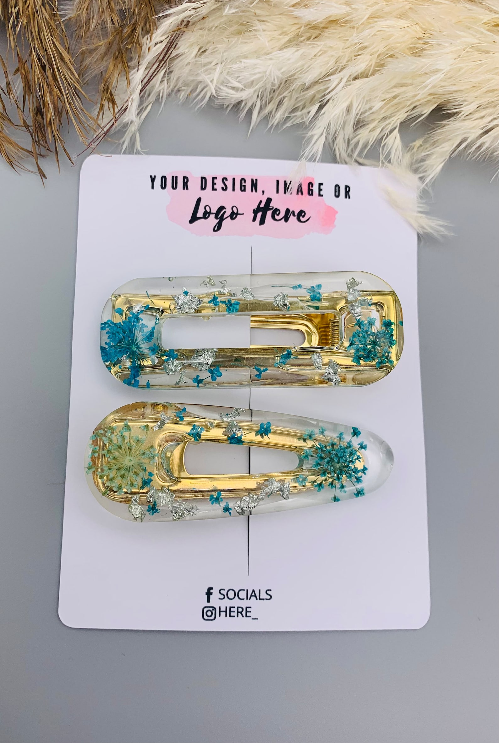 Large, Custom Hairclip Display Card, Kraft Recycled Business Cards ...